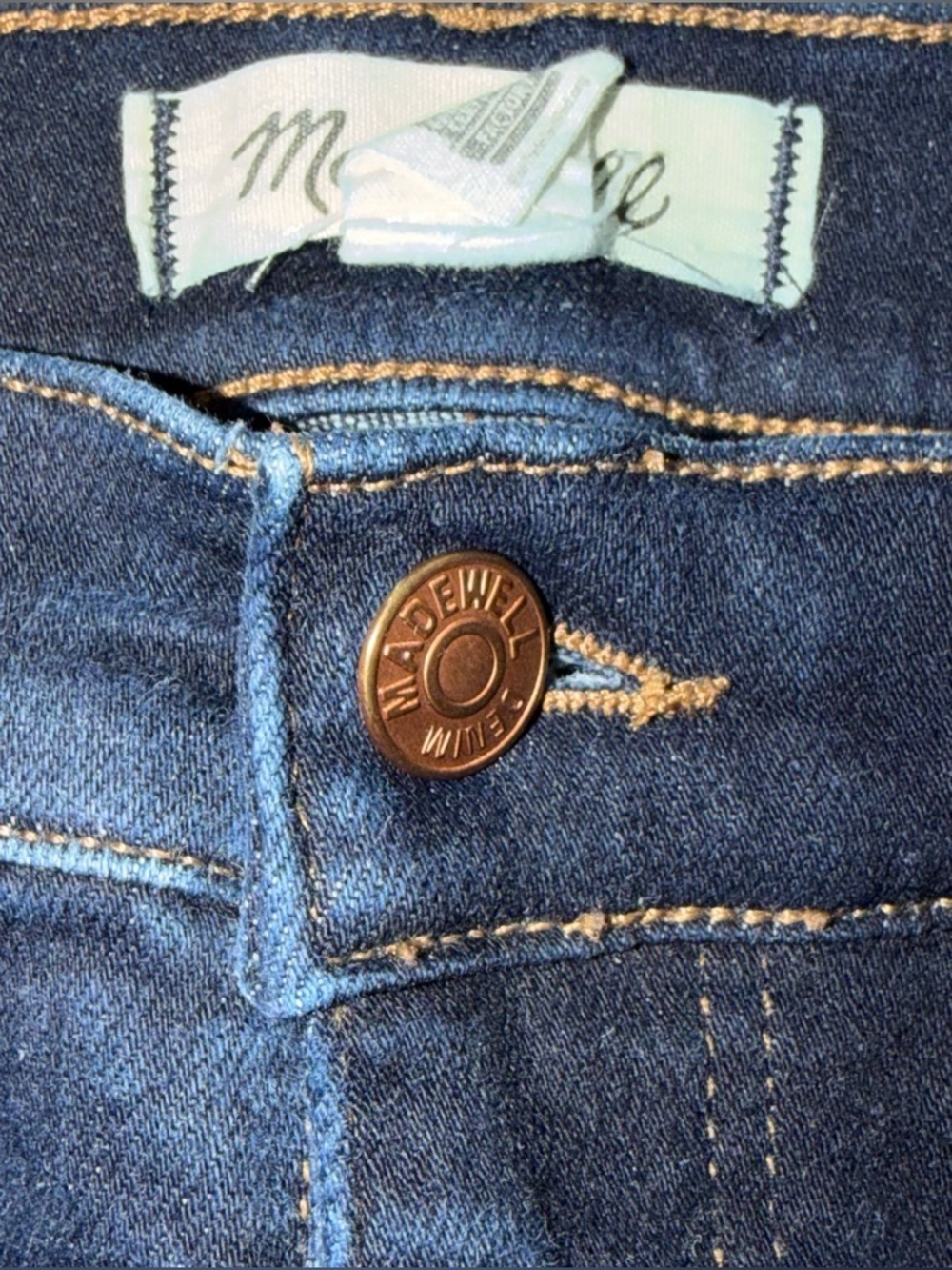 Madewell Dark Indigo Mid Rise Stovepipe Jeans Size 28 Women’s - Picture 3 of 5